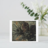 Carte Postale Vie morte avec nids d'oiseaux Van Gogh Art (Debout devant)