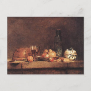 Carte Postale Vie morte avec pot d'olives par Jean Chardin Post