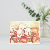 Carte Postale Vie morte avec trois crânes (Debout devant)