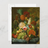 Carte Postale Vie morte avec un melon et des raisins (Devant / Derrière)