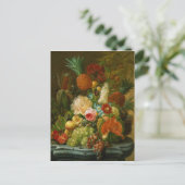 Carte Postale Vie morte avec un melon et des raisins (Debout devant)