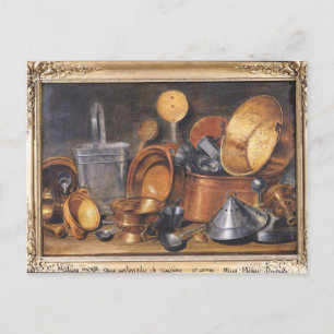 Carte Postale Vie morte avec ustensiles de cuisine