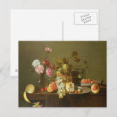 Carte Postale Vie morte de fruits et de fleurs (Devant / Derrière)