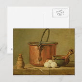 Carte Postale Vie morte des ustensiles de Cuisine, Cauldron (Devant / Derrière)
