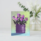 Carte Postale Vie morte florale pourpre (Debout devant)