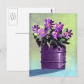Carte Postale Vie morte florale pourpre (Devant / Derrière)