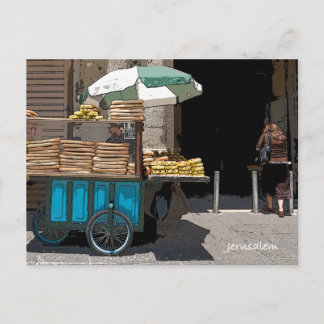 Carte Postale Vie quotidienne dans la rue de Jérusalem