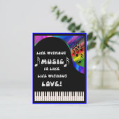 Carte Postale vie sans musique (Debout devant)