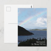 Carte Postale Vie sur l'île arc-en-ciel des Caraïbes (Devant / Derrière)