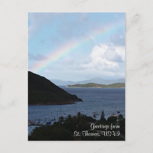 Carte Postale Vie sur l'île arc-en-ciel des Caraïbes (Devant)