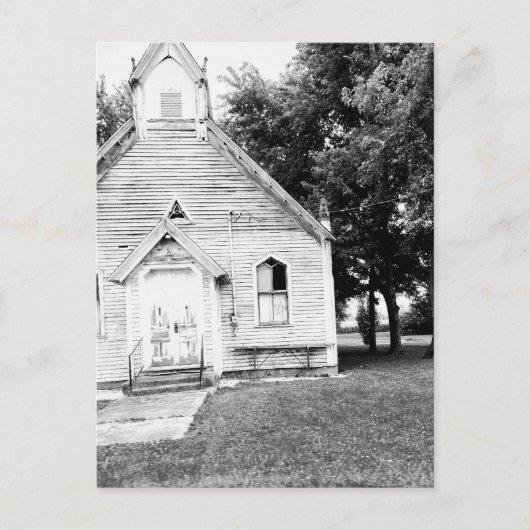 Carte Postale Vieille architecture abandonnée Indiana Church Pho (Devant)