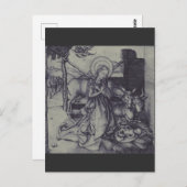 Carte Postale Vieille crèche og Jésus Christ (Devant / Derrière)