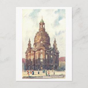 Carte Postale Vieille église Notre-Dame, Dresde, Allemagne