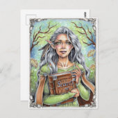 Carte Postale Vieille Fée Wise (Devant / Derrière)