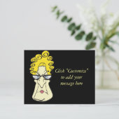 Carte Postale Vieille Femme grincheuse (Debout devant)