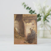 Carte Postale Vieille Femme Peeling Pommes de terre (Debout devant)