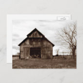 Carte Postale Vieille ferme de tabac grange (Devant / Derrière)