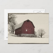 Carte Postale vieille grange (Devant / Derrière)