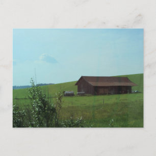 Carte Postale Vieille grange sur une colline