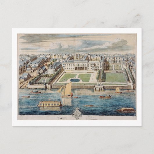 Carte Postale Vieille Maison Somerset sur le Strand, gravée par  (Devant)