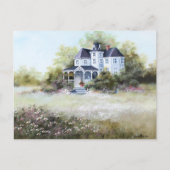 Carte Postale Vieille Maison Victorienne Avec Chats Rustique Pay (Devant)