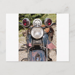 Carte Postale vieille moto de la police indienne