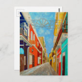 Carte Postale Vieille peinture de beaux-arts de San Juan (Devant / Derrière)