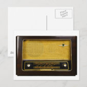 Carte Postale vieille radio (Devant / Derrière)