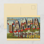 Carte Postale Vieille Tampa Floride Salutation (Devant / Derrière)