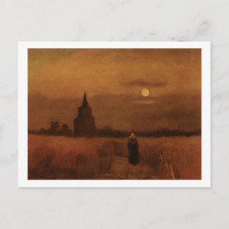 Carte Postale Vieille tour dans les champs Van Gogh Art