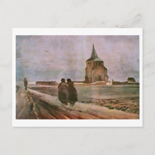 Carte Postale Vieille tour de Nuenen, Van Gogh Art