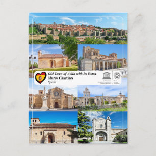 Carte Postale Vieille ville d'Ávila avec ses églises extra-muros