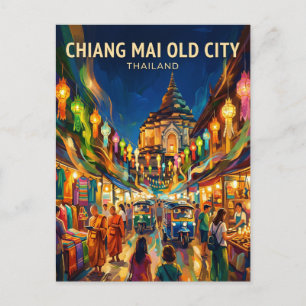 Carte Postale Vieille ville de Chiang Mai Thaïlande