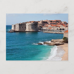 Carte Postale Vieille ville de Dubrovnik et mer Adriatique