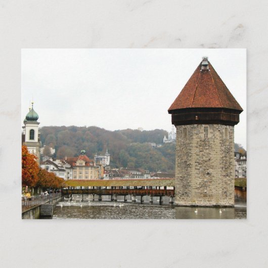 Carte Postale Vieille ville de Lucerne - Pont Mill (Devant)