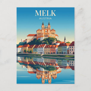 Carte Postale Vieille ville de Melk Autriche