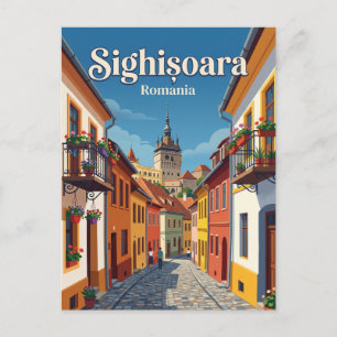 Carte Postale Vieille ville de Sighișoara, Roumanie, ruelle