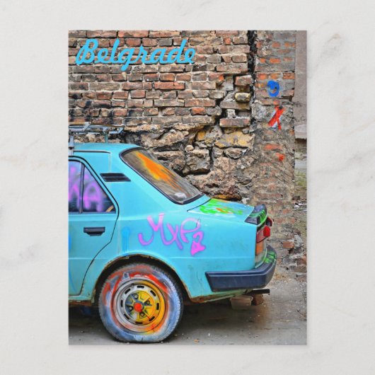 Carte Postale Vieille voiture (Devant)