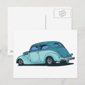 Carte Postale Vieille voiture (Devant / Derrière)