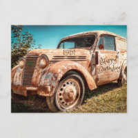 Vieille voiture rouillée Année de naissance 1951 B