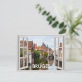 Carte Postale Vieilles maisons à Bruges (Debout devant)