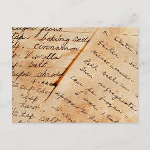 Carte Postale vieilles recettes familiales
