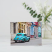 Carte Postale Vieilles voitures dans les rues de La Havane (Debout devant)