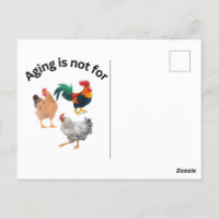 Vieillir n'est pas pour les poulets. poulets, humo