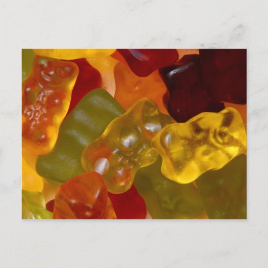 Carte Postale Viele bunte Gummibärchen (Devant)
