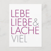 Carte Postale Vielle Lebe Liebe et Lache (Devant)