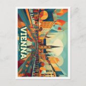 Carte Postale Vienne Autriche Voyage artistique coloré (Devant)