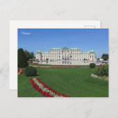 Carte Postale Vienne Belvédère, Autriche (Devant / Derrière)