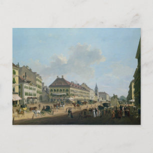 Carte Postale Vienne, la promenade, 1824 (huile sur toile)
