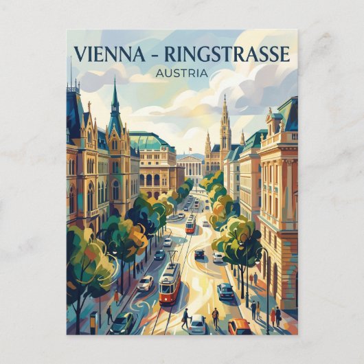 Carte Postale Vienne Ringstrasse Autriche (Devant)